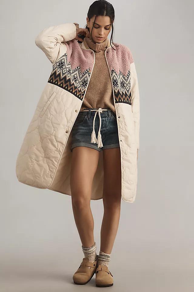 By Anthropologie Fairisle Mixed Coat Product Image