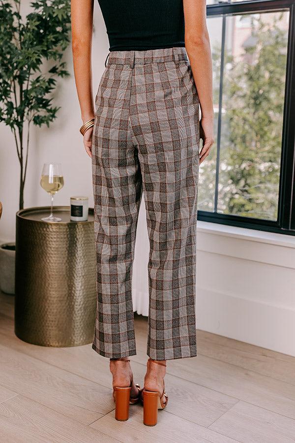 The Apollo High Waist Plaid Trousers Product Image