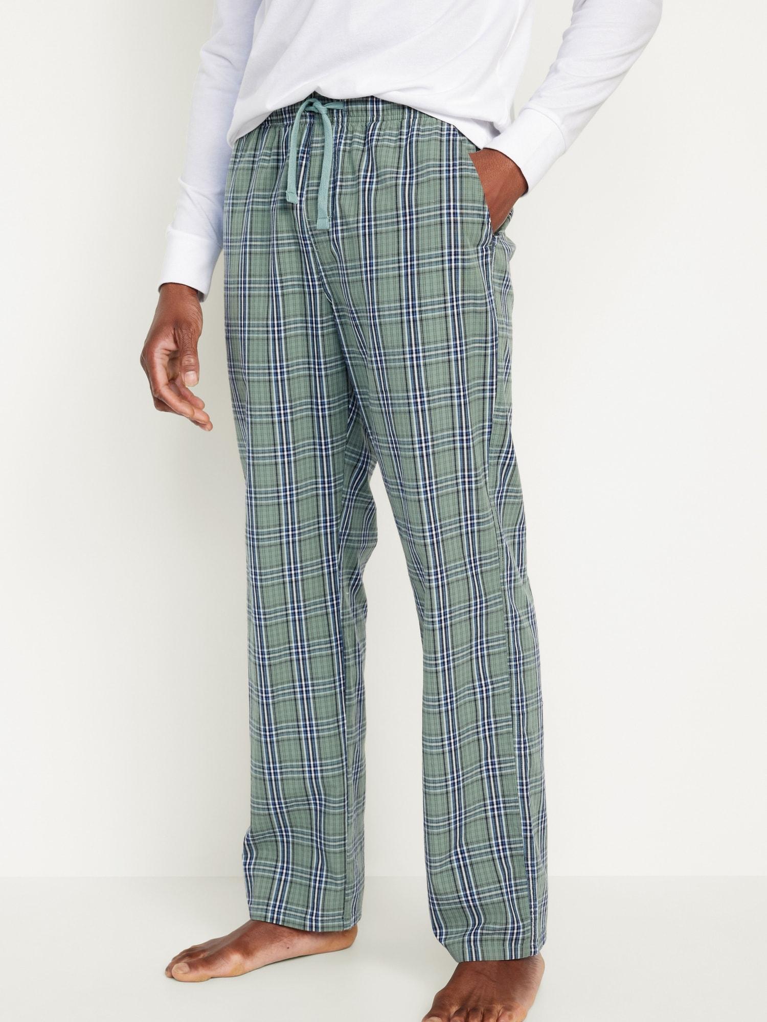 Printed Poplin Pajama Pants for Men Product Image