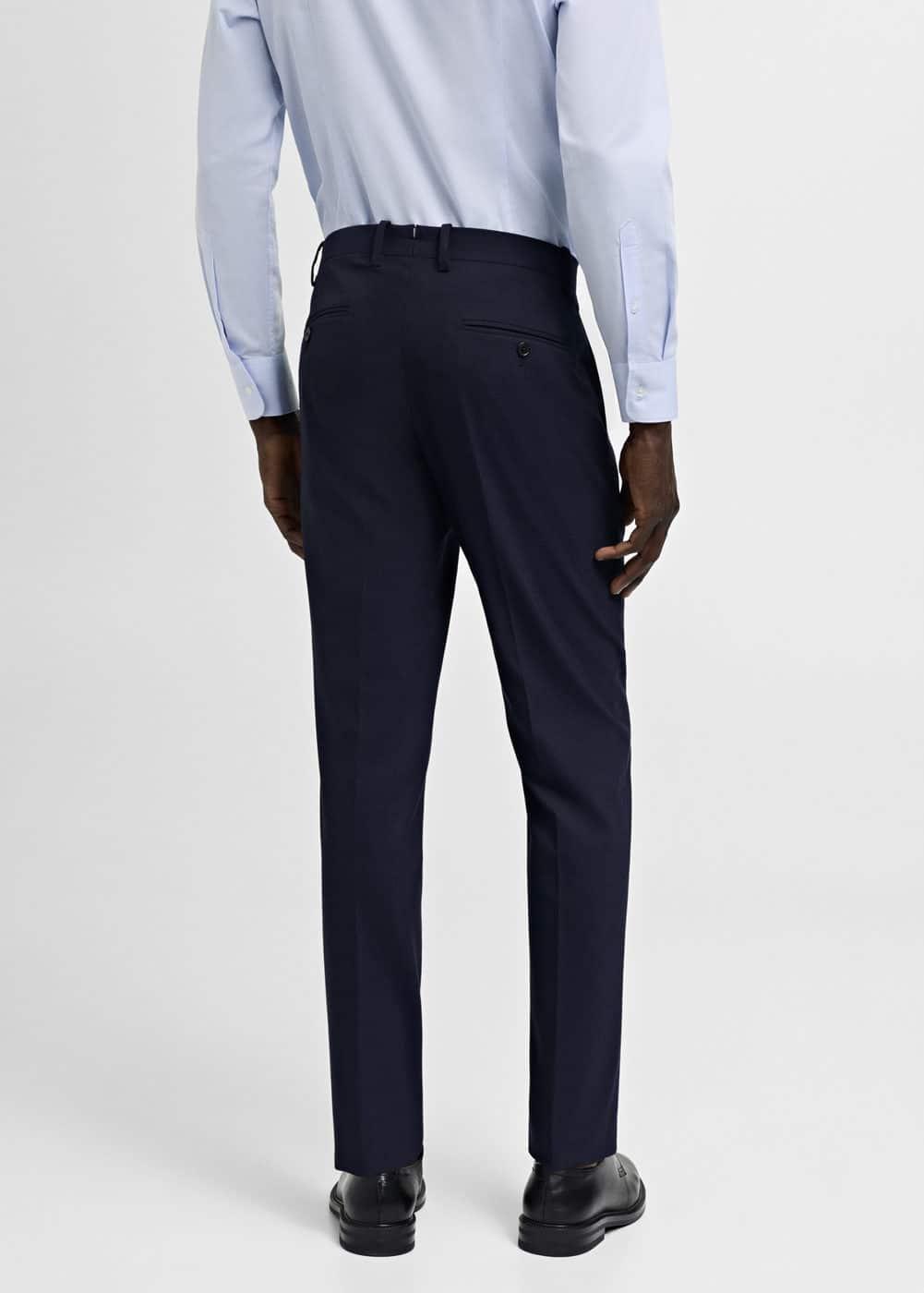 MANGO MAN - Stretch fabric slim-fit suit pants dark navyMen Product Image