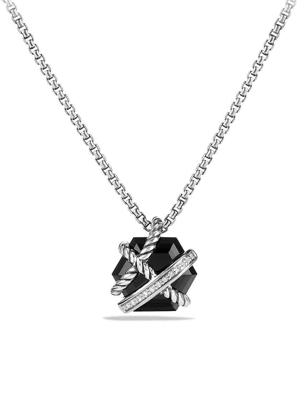 Womens Cable Wrap Necklace in Sterling Silver Product Image