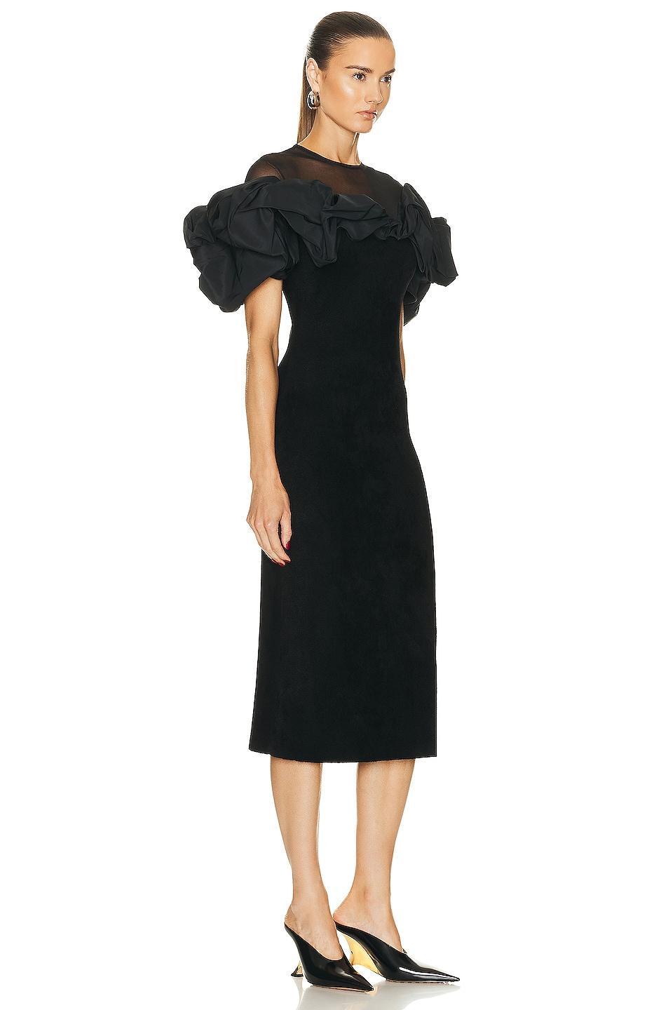 Alexander McQueen Ruffle Midi Dress Product Image