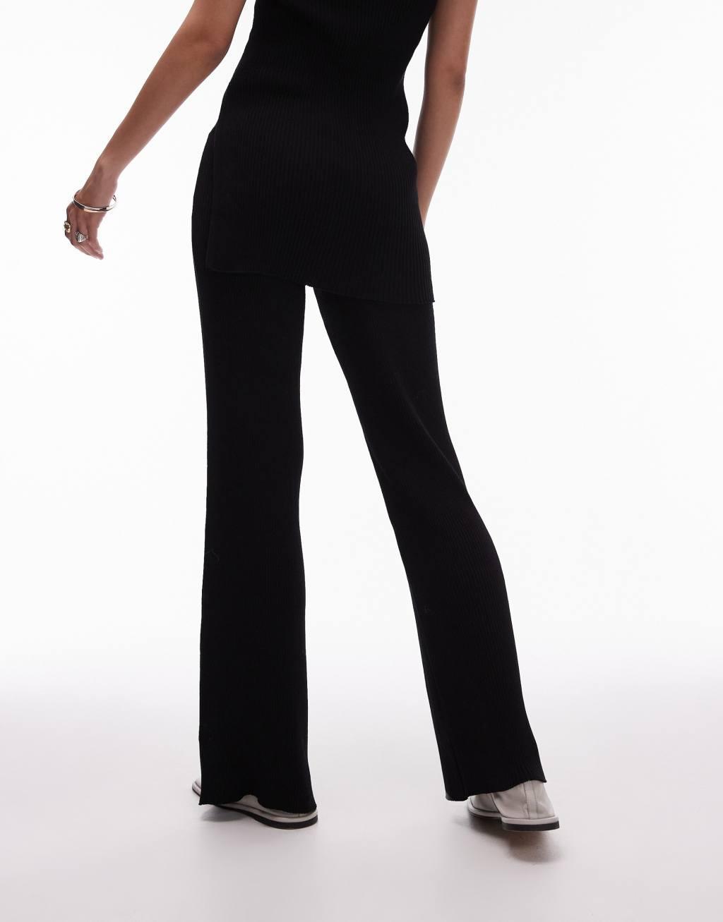 NA Topshop knitted pants in black - part of a set Product Image