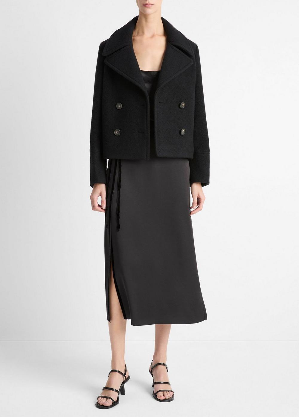 Italian Wool Cropped Peacoat product image