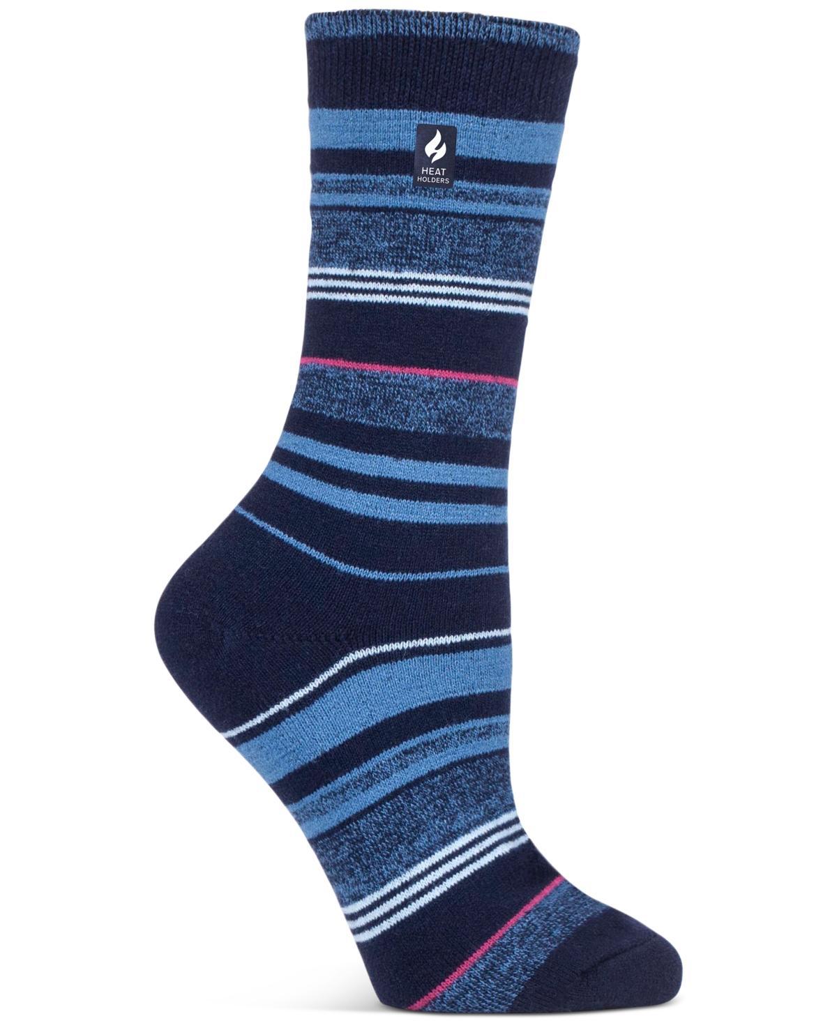 Heat Holders Womens Ultra Lite Heather Stripe Crew Socks Product Image