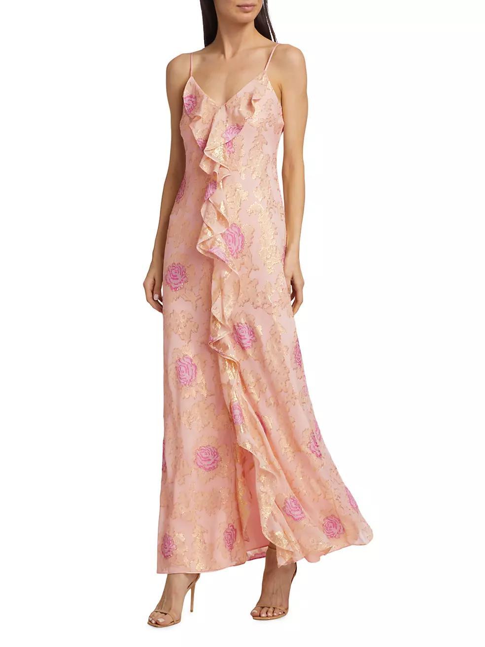 June Silk-Blend Floral Maxi Dress Product Image