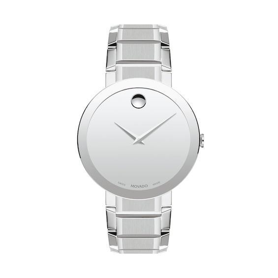 Men's Movado Sapphireâ¢ Watch with Silver-Tone Dial (Model: 0607178) Product Image