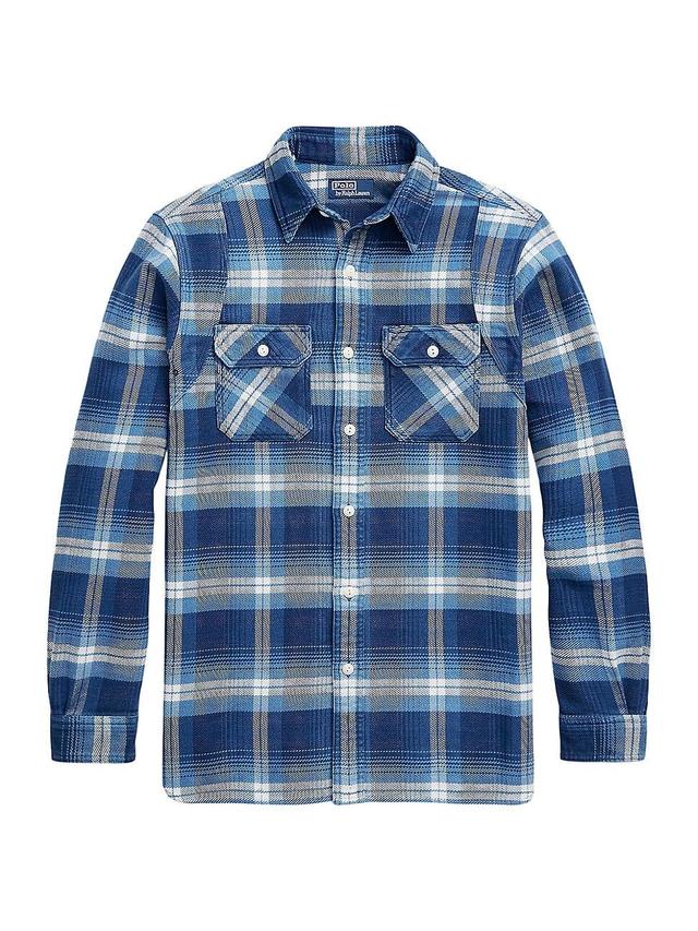 Mens Plaid Flannel Sport Shirt Product Image