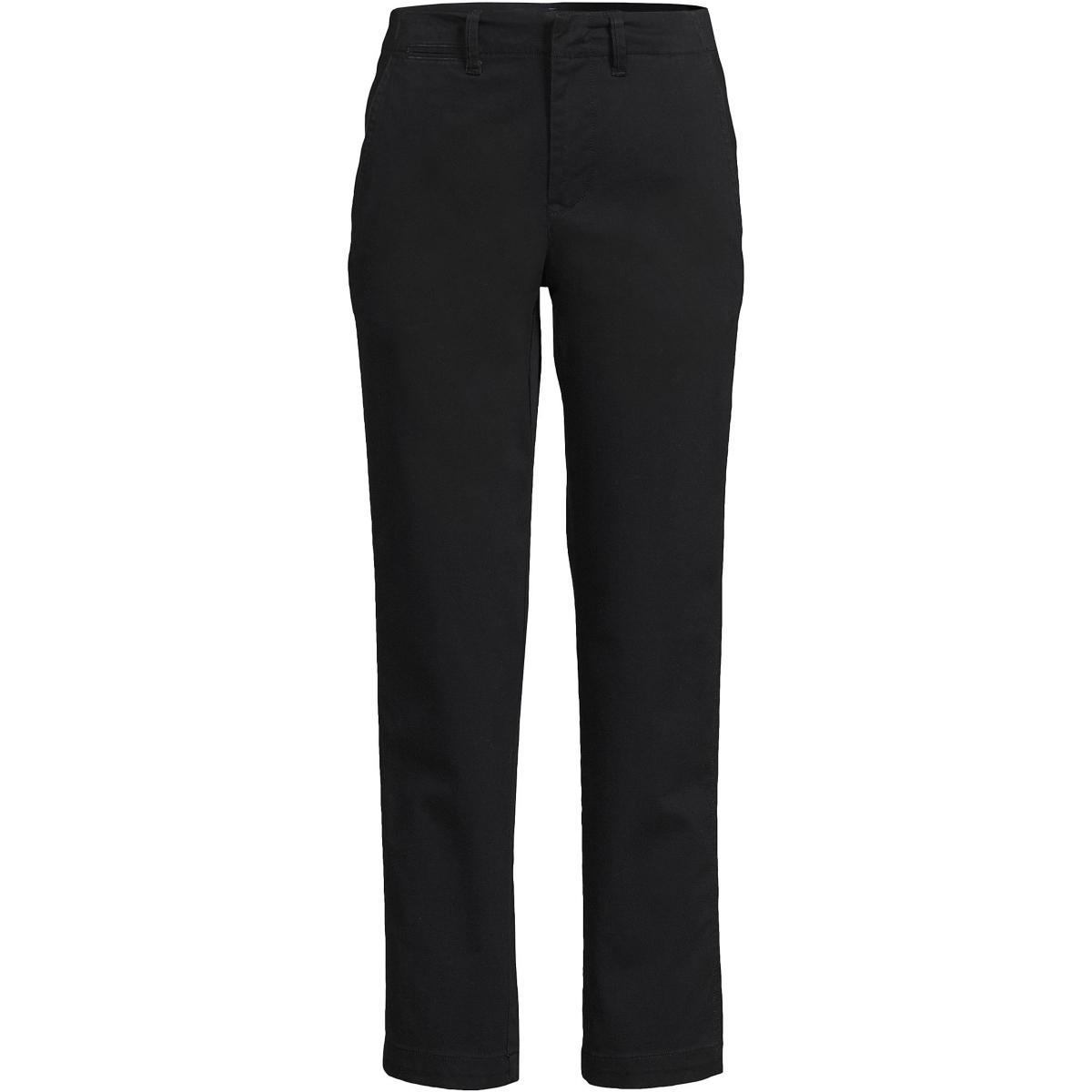 Lands End Womens Mid Rise Classic Straight Leg Chino Ankle Pants Product Image