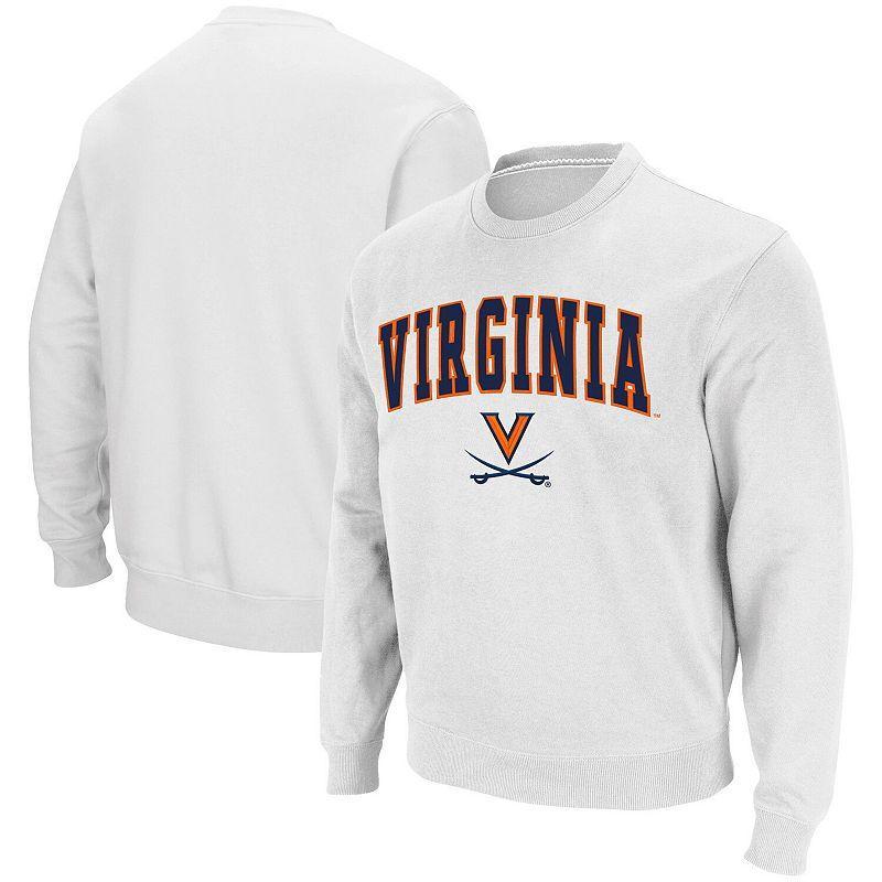 Mens Colosseum Virginia Cavaliers Team Arch & Logo Tackle Twill Pullover Sweatshirt Product Image