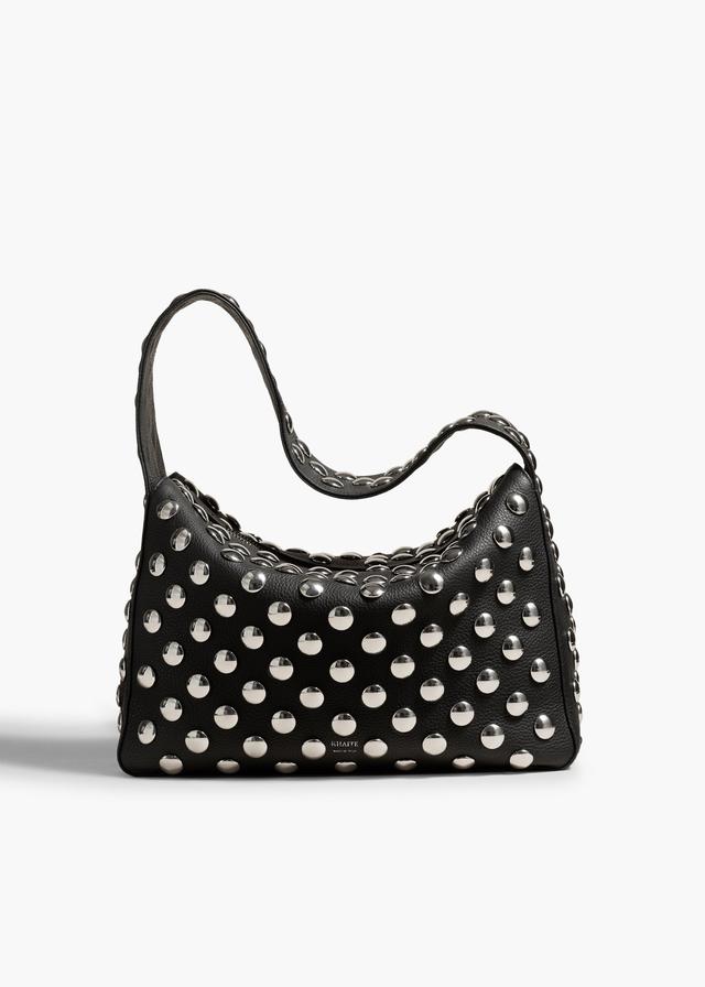 Elena Bag in Black Leather with Studs Product Image