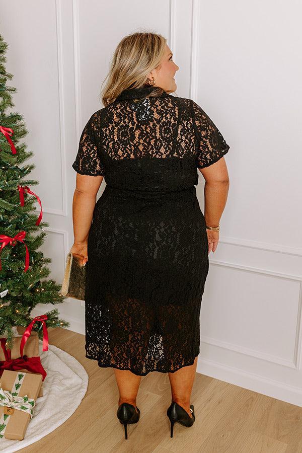 For The Love Of Lace Button Down Midi Curves Product Image