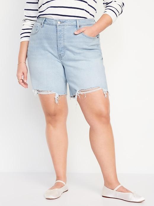 High-Waisted OG Button-Fly Jean Shorts -- 7-inch inseam Product Image