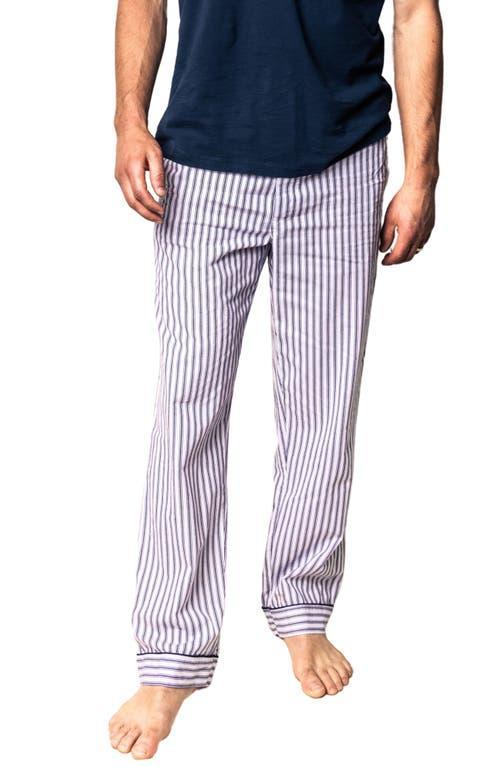 Petite Plume Ticking Stripe Cotton Pajama Pants Product Image