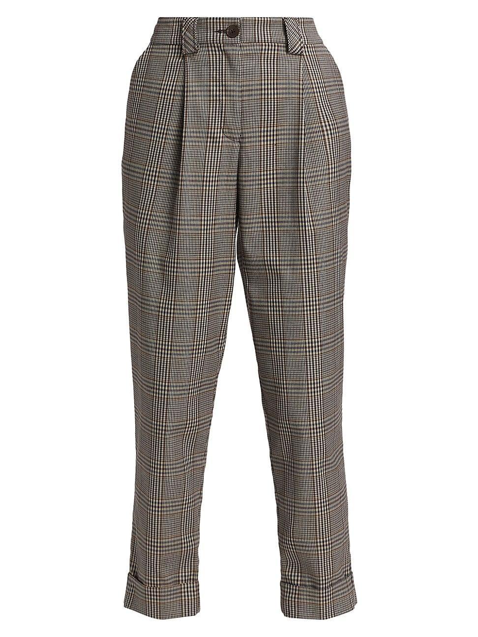 Womens Ellen Plaid Pants Product Image