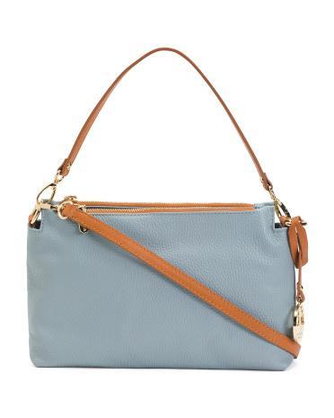 Leather Triple Entry Crossbody for Women Product Image