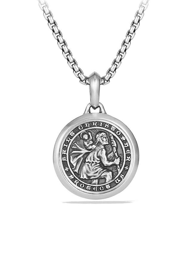 Mens The Amulets Sterling Silver St. Christopher Amulet Product Image