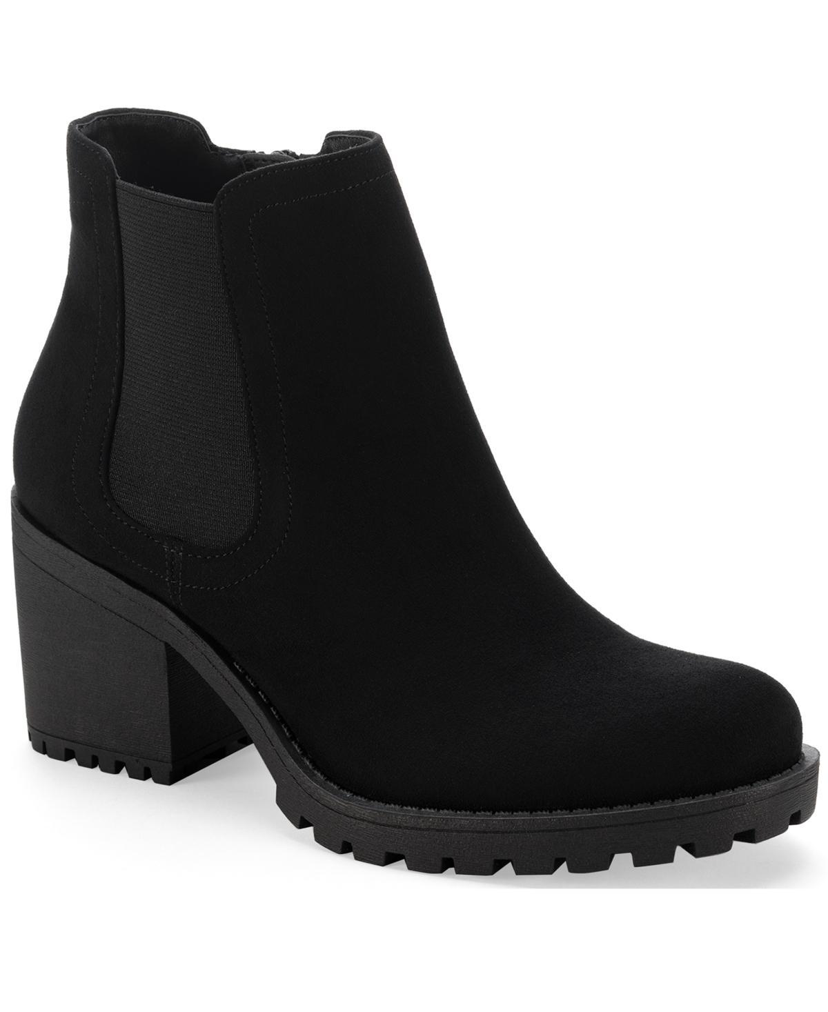 Sun + Stone Womens Morghan Lug Sole Block-Heel Booties, Created for Macys Product Image