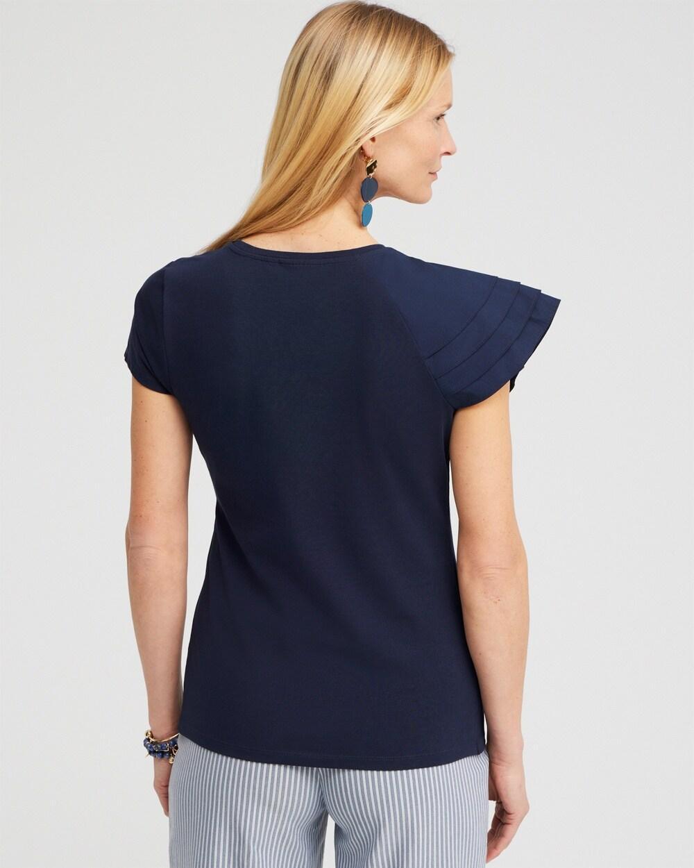 Ruffle Cap Sleeve Tee Product Image