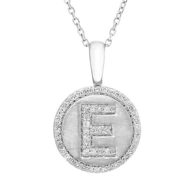 Its Personal Sterling Silver & Diamond Accent Initial Pendant Necklace, Womens Product Image