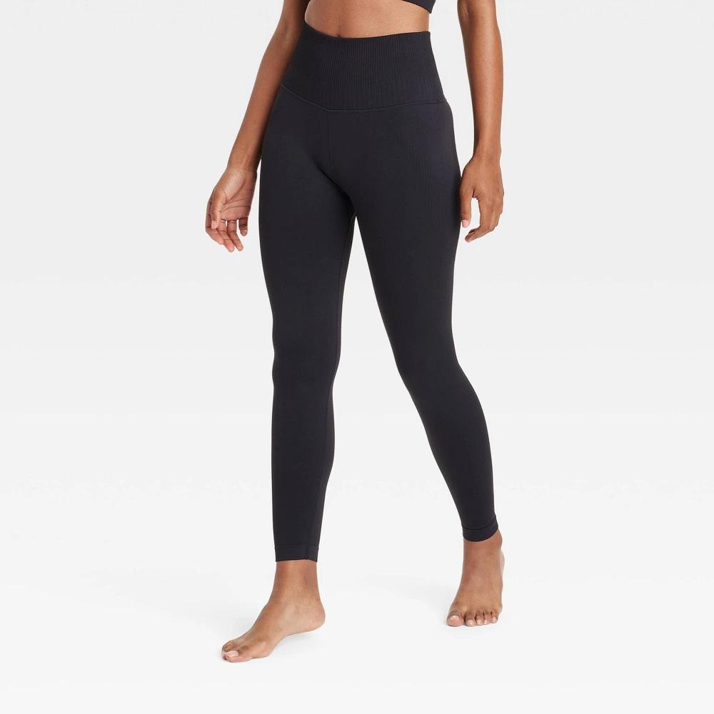 Womens Seamless High-Rise 7/8 Leggings - JoyLab Black XXL Product Image