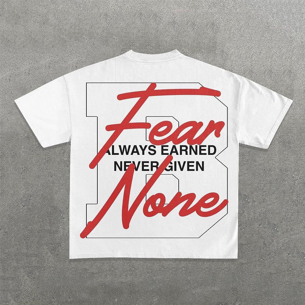 Sopula Vintage Fear None Graphic Cotton T-Shirt Product Image