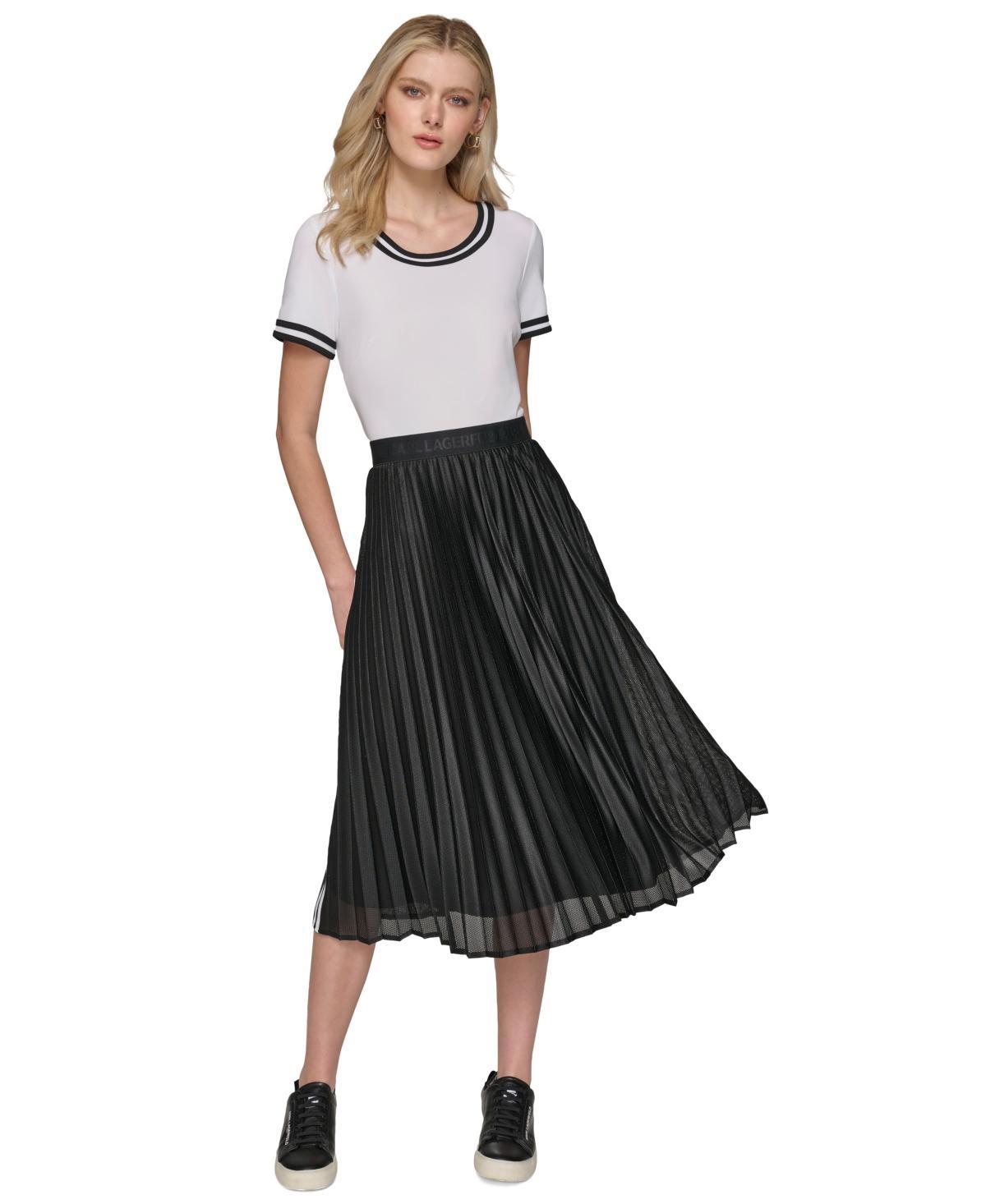 Women's Pleated T-Shirt Midi Dress Product Image