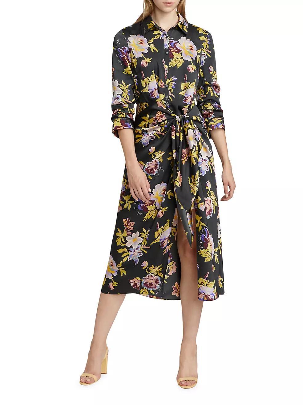 Brigitte Floral Twill Midi Dress Product Image