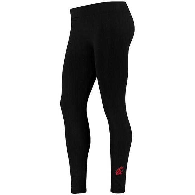 Womens ZooZatz Black Washington State Cougars Fleece Leggings Product Image