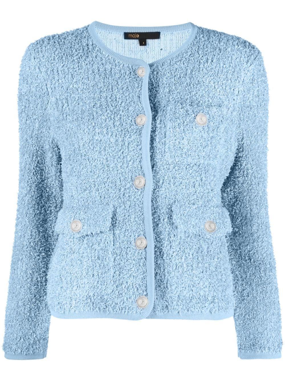 button-up bouclé cardigan Product Image