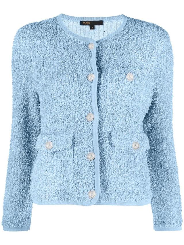 button-up bouclé cardigan Product Image