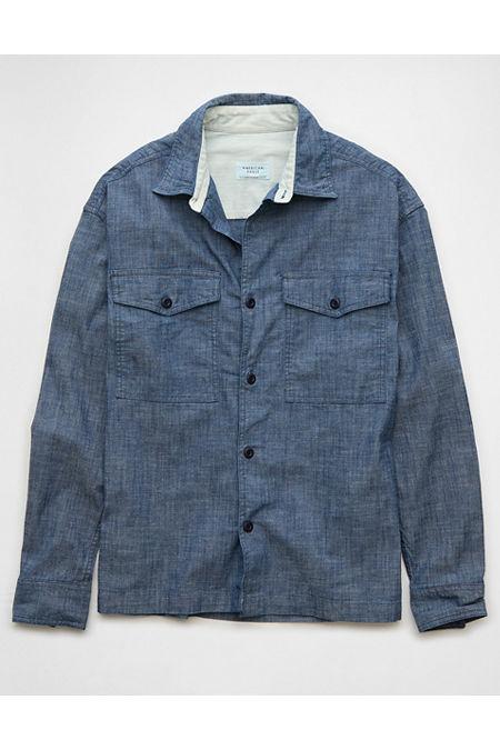 AE Stretch Chambray Long-Sleeve Button-Up Shirt Men's Product Image