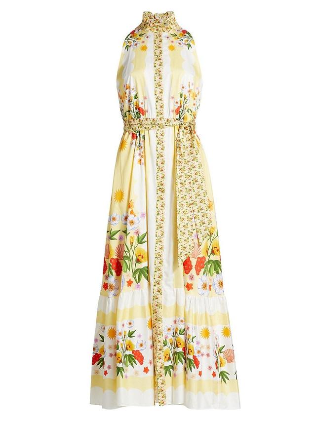 Womens Biba Sleeveless Floral Cotton Maxi Dress Product Image