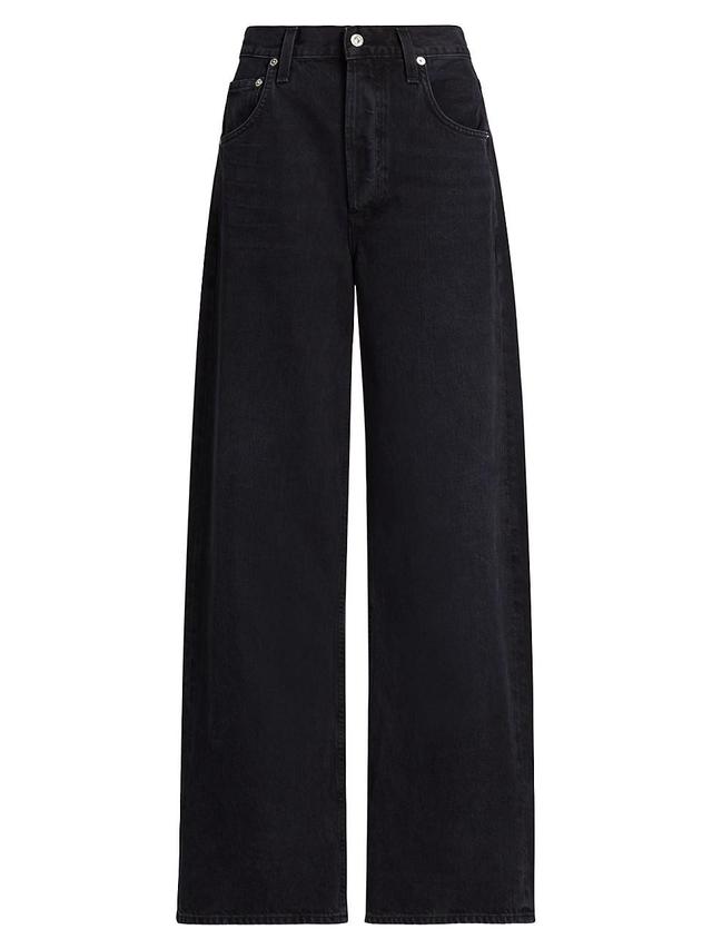 Citizens of Humanity Ayla Baggy Cuffed Crop in Voila - Black. Size 28 (also in 23, 24, 25, 26, 27, 29, 30, 31, 32, 33). Product Image