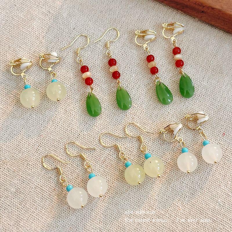 Faux Gemstone Alloy Drop Earring / Dangle Earring (Various Designs) Product Image