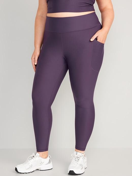 High-Waisted PowerSoft Ribbed Leggings Product Image