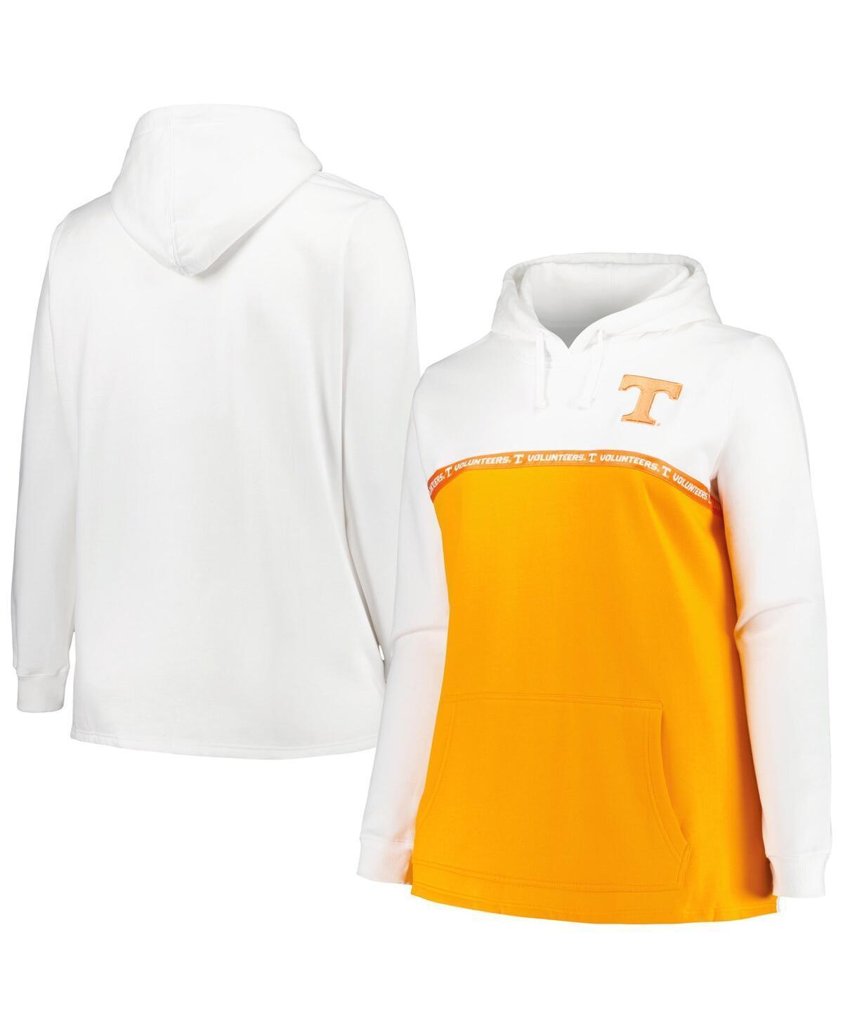 Womens Profile /Tennessee Orange Tennessee Volunteers Plus Size Taping Pullover Hoodie Product Image