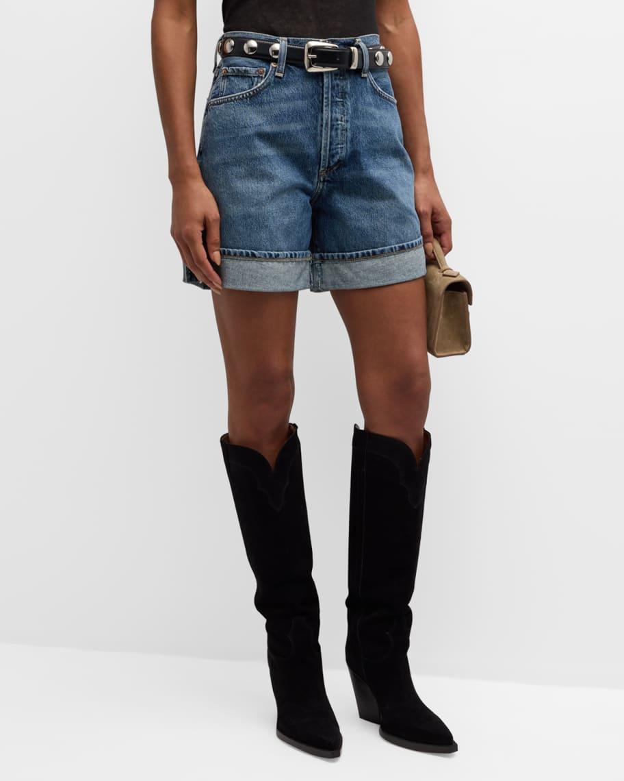 Dame Cuffed Denim Shorts Product Image