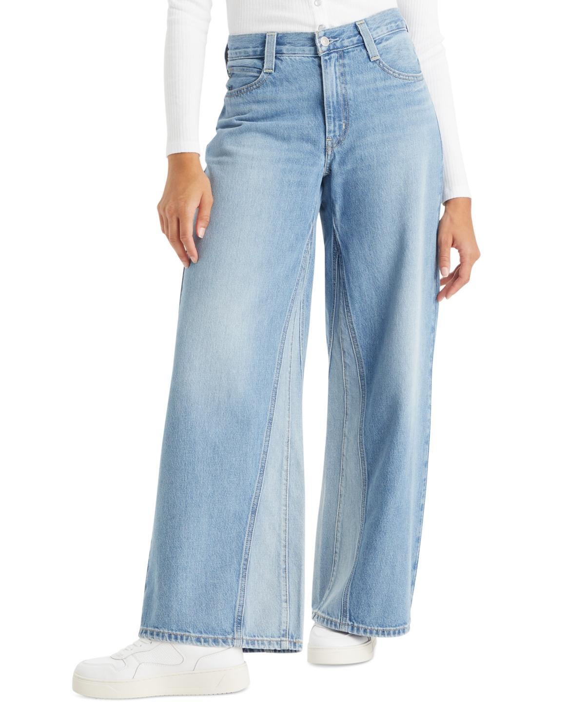 Women's '94 Baggy Spliced Cotton Wide-Leg Jeans Product Image