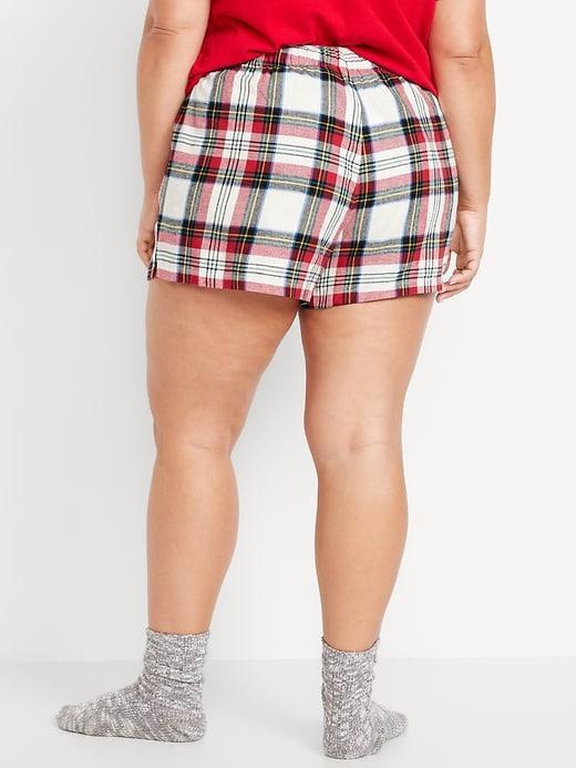 Mid-Rise Flannel Pajama Short for Women Product Image