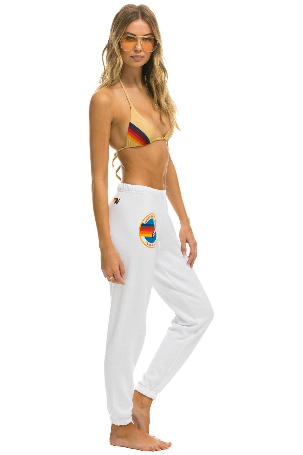 AVIATOR NATION SWEATPANTS - WHITE Female Product Image