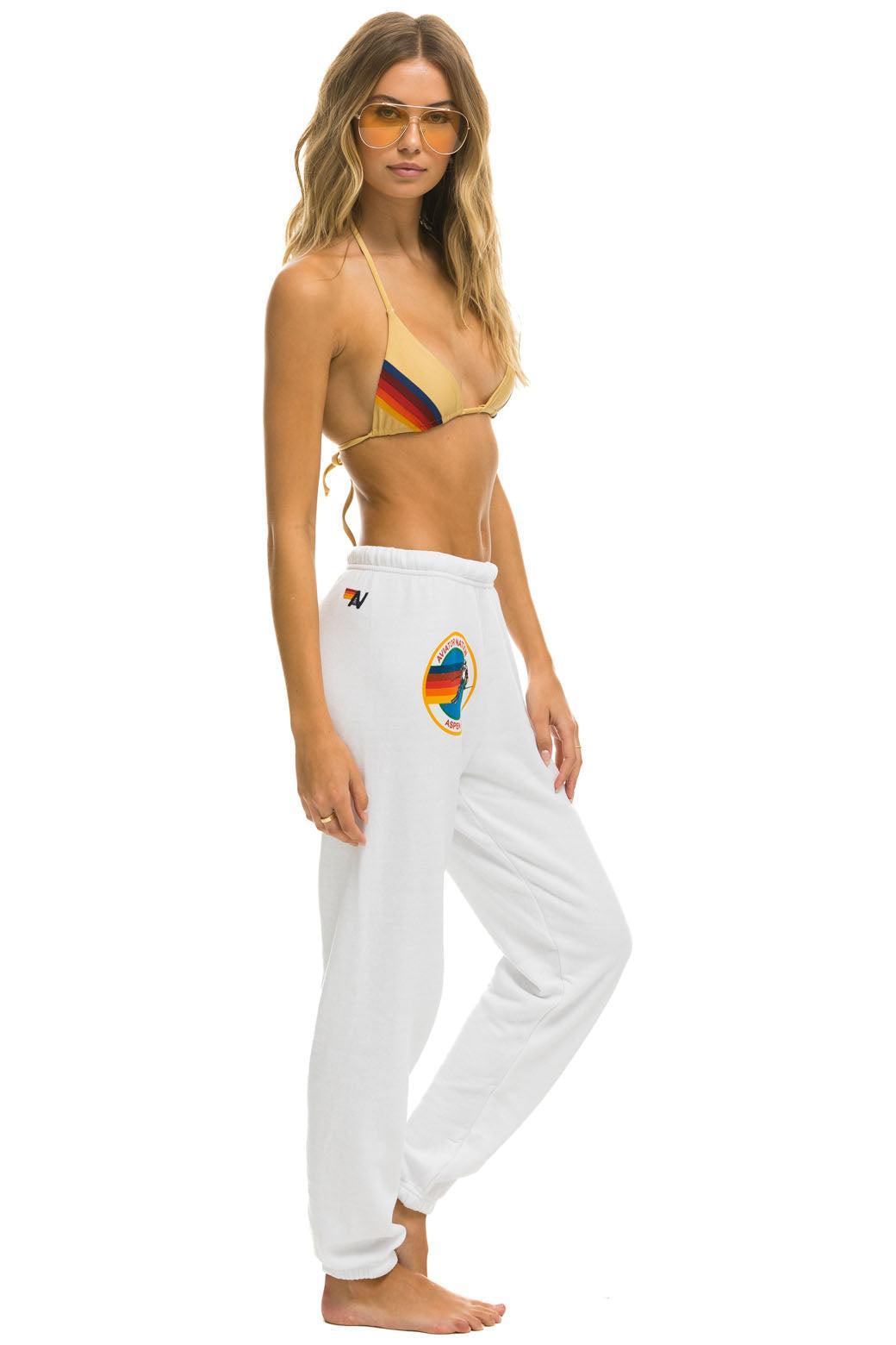 AVIATOR NATION ASPEN SWEATPANTS - WHITE Female Product Image