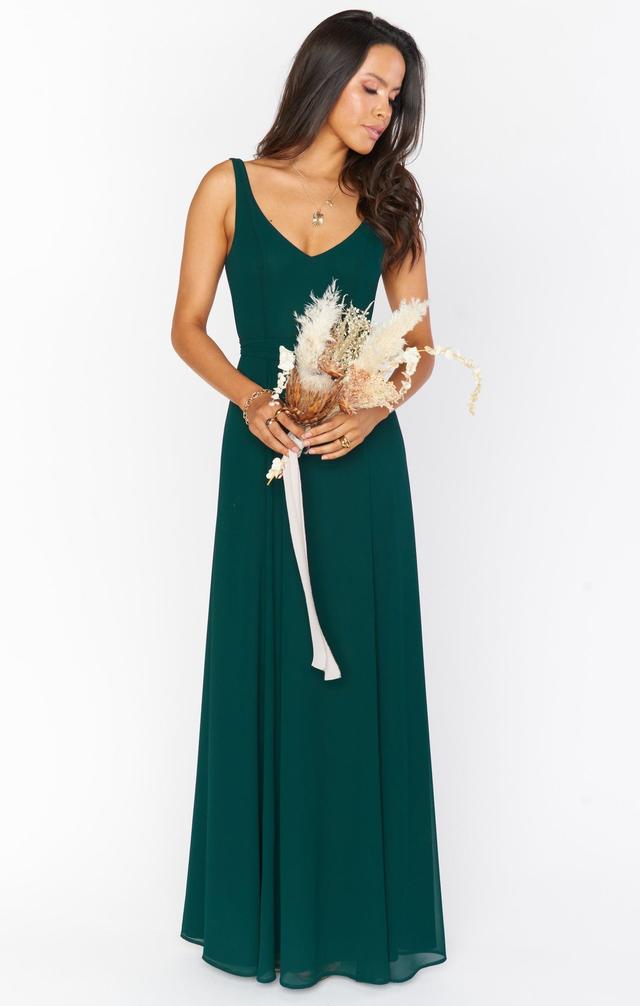 Jenn Maxi Dress ~ Emerald Chiffon Product Image