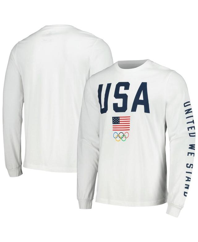 Mens White Team Usa United We Stand Long Sleeve T-Shirt Product Image