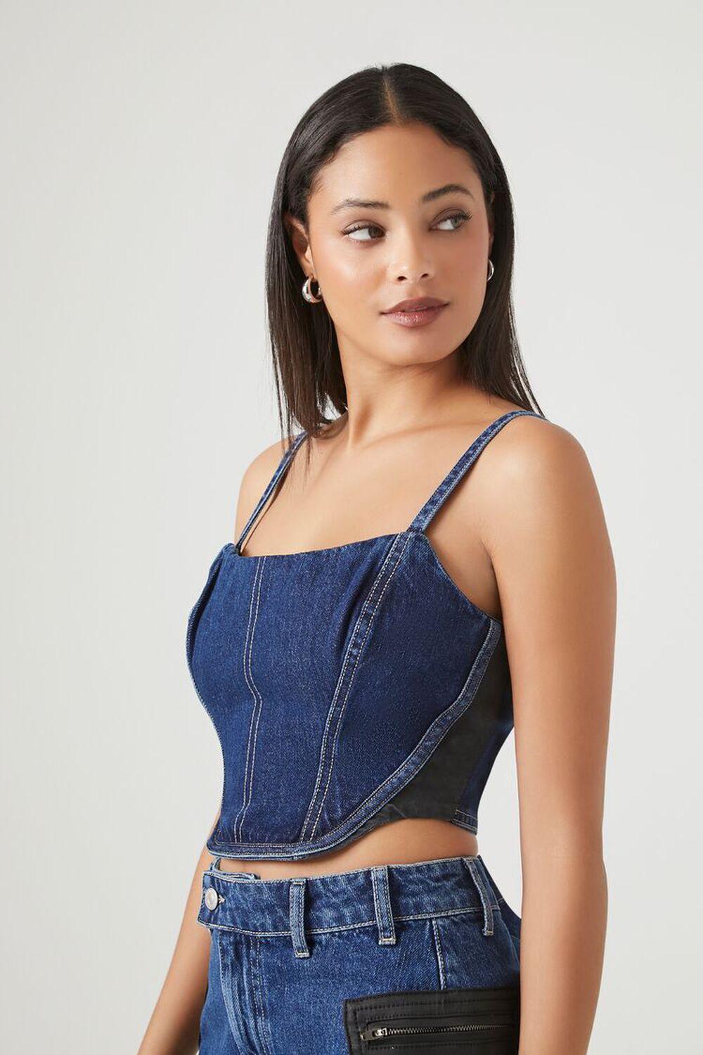 Denim Cropped Cami | Forever 21 Product Image