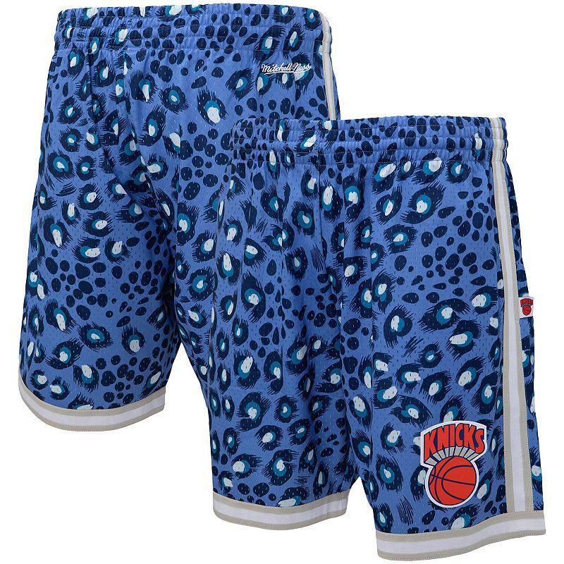 Mens Mitchell & Ness x Uninterrupted Blue/White New York Knicks Hardwood Classics Swingman Shorts Product Image