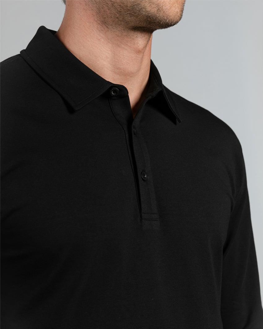 Drop-Cut Long Sleeve: LUX Polo Product Image