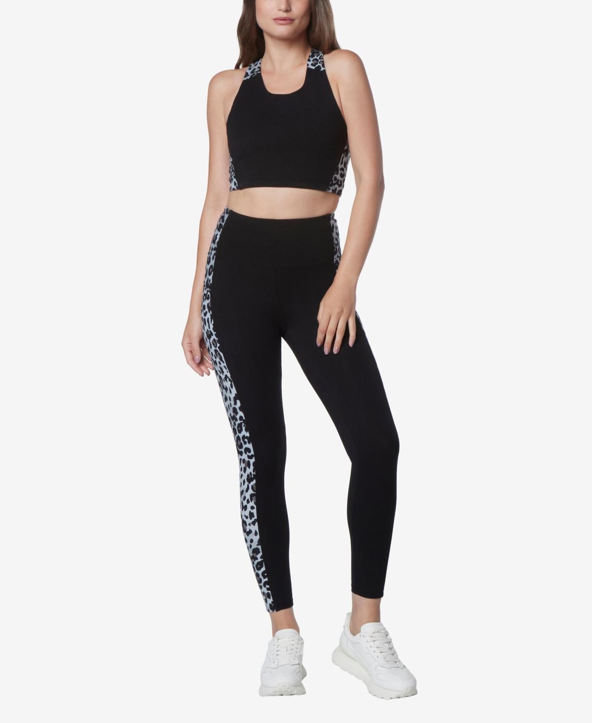 Andrew Marc Sport Womens Printed 7/8 Leggings - Black Product Image