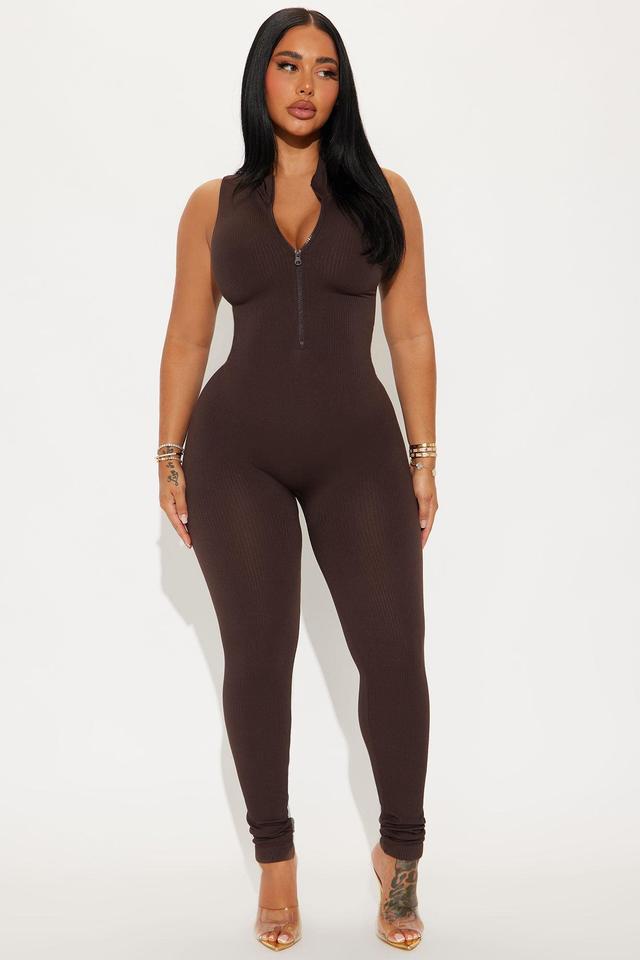 Johanna Seamless Jumpsuit - Brown Product Image