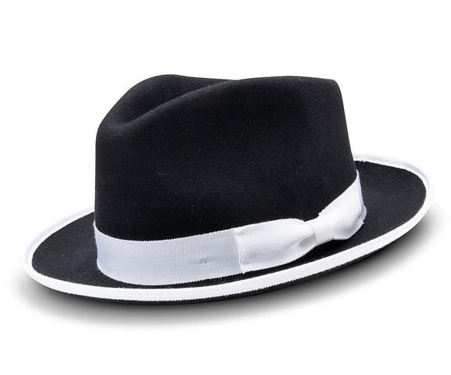 Black 2 ½" Wide Brim Wool Felt Hat Product Image